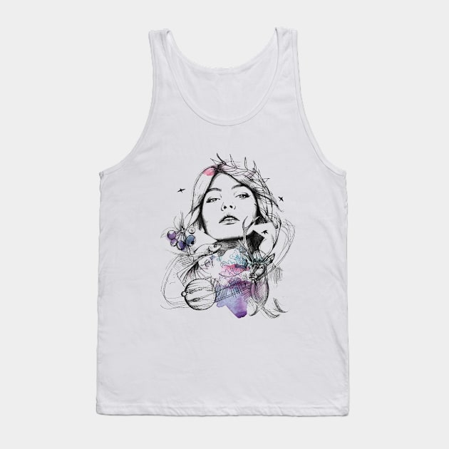 Woman Space Tank Top by hitext